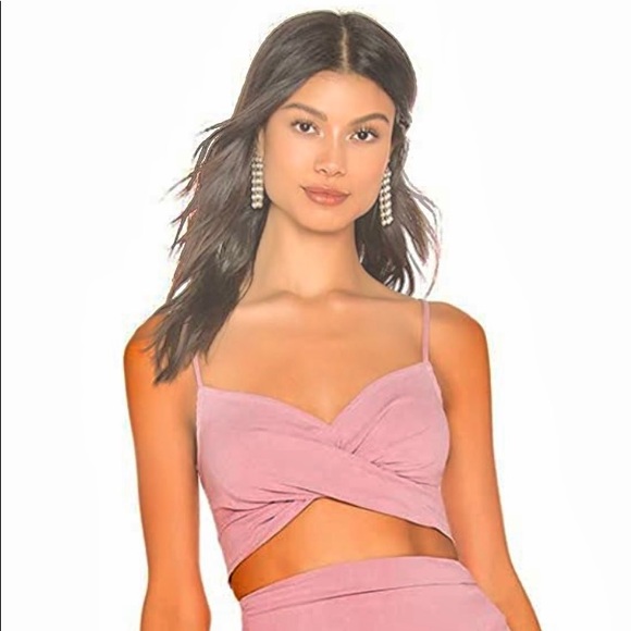 NWT M FREE PEOPLE blush pink lace trim mini skirt crop bralette set brand new - Picture 7 of 13